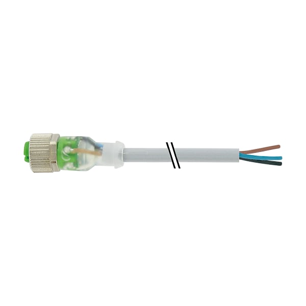 Murrelektronik M12 FEMALE 90 Degree LED, PVC 4X0.34 YELLOW, UL/CSA 10m 7000-12261-2330500 - main